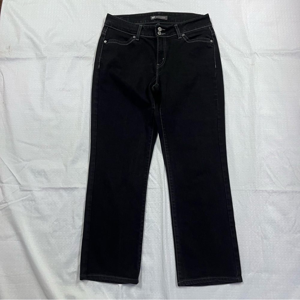 Levi's ladies black denim jeans size 14